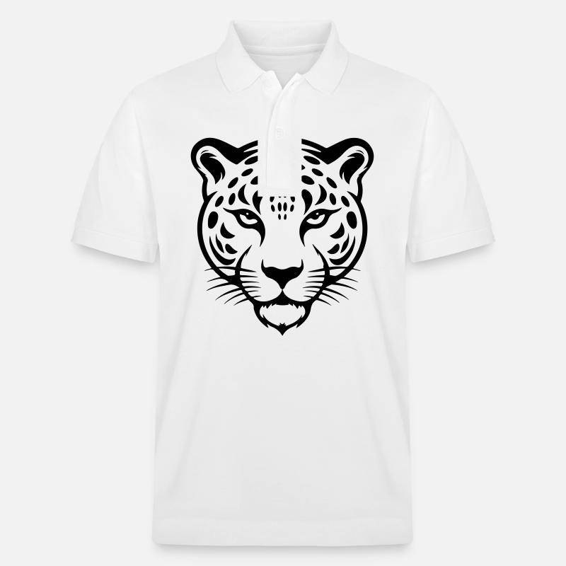 Tête de guépard - Polo PREPSTER bio Stanley/Stella Unisexe - blanc