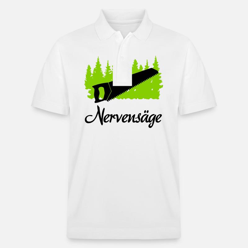 "Nervensäge: Charmante Unruhe" - Stanley/Stella Unisex Bio-Poloshirt PREPSTER - Weiß