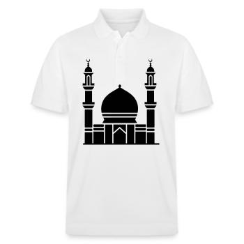 Moschee - Stanley/Stella Unisex Bio-Poloshirt PREPSTER - Weiß - Vorne - Roxy (174cm) & Andy (188cm)