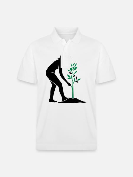 Tree Plants Nature Conservation - Stanley/Stella Unisex Organic Polo Shirt PREPSTER - white