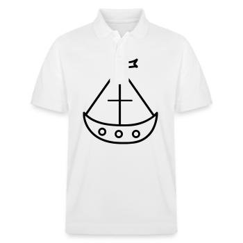 Bateau pirate - Polo PREPSTER bio Stanley/Stella Unisexe - blanc - Devant - Roxy (174cm) & Andy (188cm)