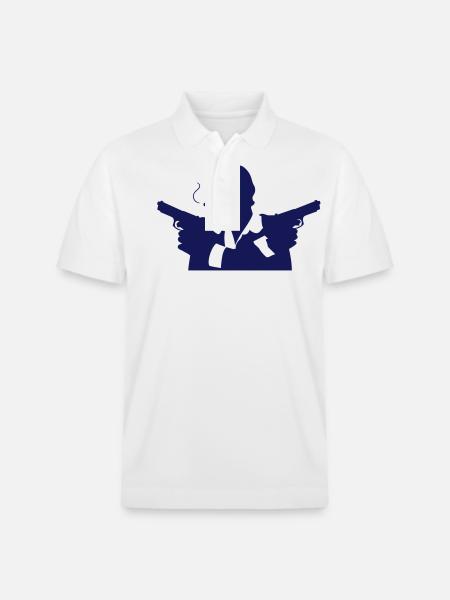 for the Mafia - Stanley/Stella Unisex Organic Polo Shirt PREPSTER - white