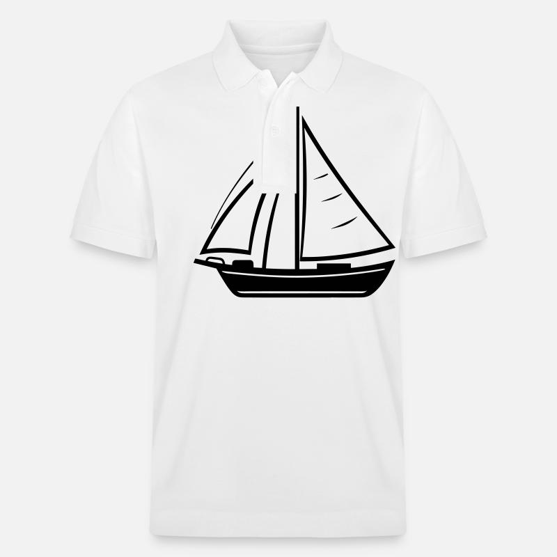 Segelboot - Stanley/Stella Unisex Bio-Poloshirt PREPSTER - Weiß