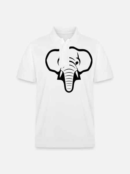 Elefant - Stanley/Stella Unisex Bio-Poloshirt PREPSTER - Weiß