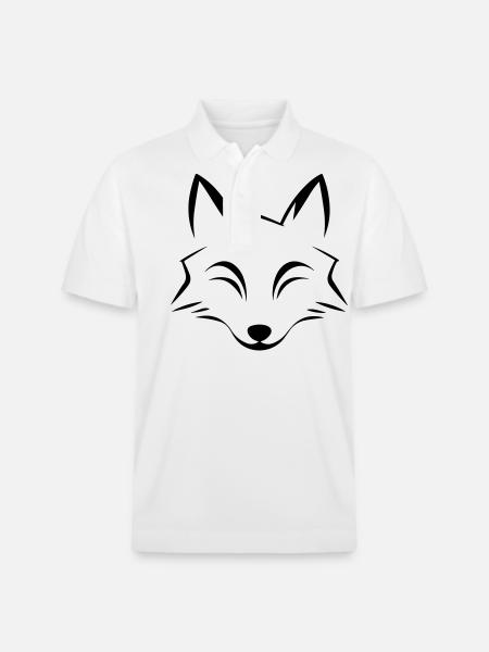 Fox head - Stanley/Stella Unisex Organic Polo Shirt PREPSTER - white