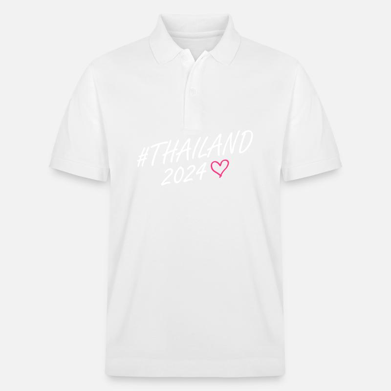 Thaïlande 2024 Heart Trip - Polo PREPSTER bio Stanley/Stella Unisexe - blanc