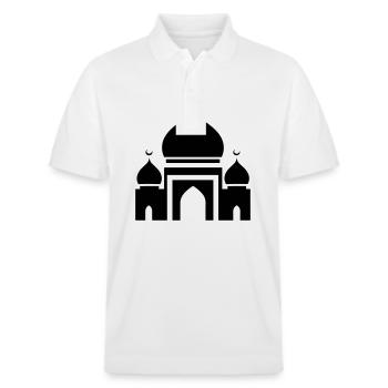 Moschee - Stanley/Stella Unisex Bio-Poloshirt PREPSTER - Weiß - Vorne - Roxy (174cm) & Andy (188cm)