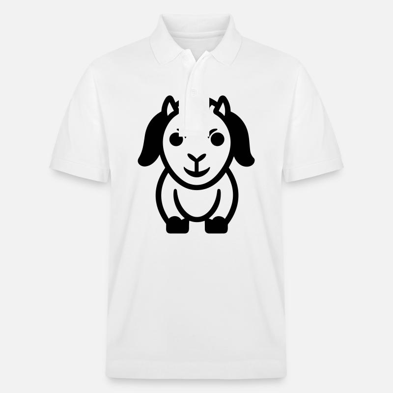 Ziegenbock - Stanley/Stella Unisex Bio-Poloshirt PREPSTER - Weiß