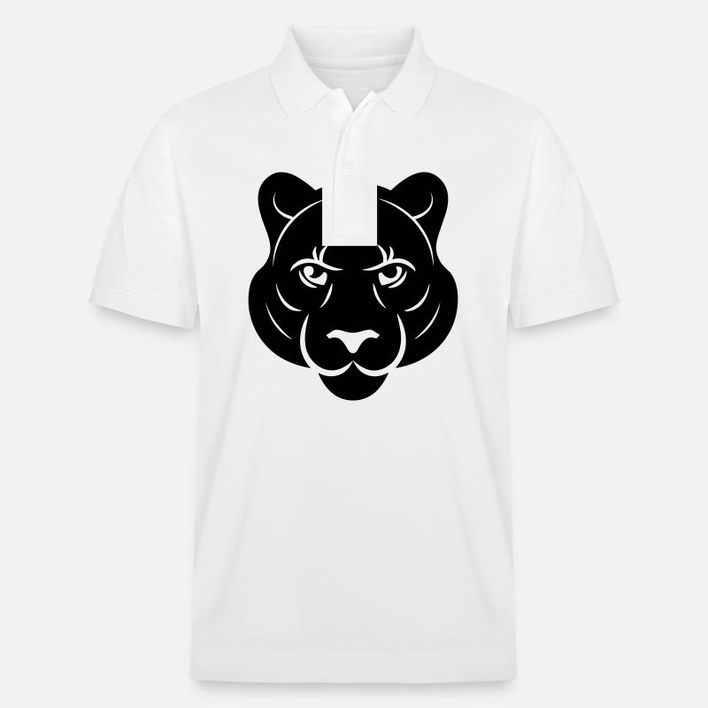 Kopf des Panthers - Stanley/Stella Unisex Bio-Poloshirt PREPSTER - Weiß