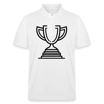 trophée - Polo PREPSTER bio Stanley/Stella Unisexe - blanc - Devant - Roxy (174cm) & Andy (188cm)