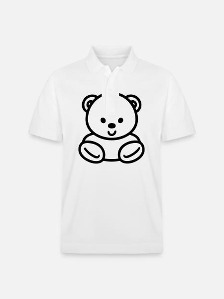 Teddy Bear - Stanley/Stella Unisex Organic Polo Shirt PREPSTER - white