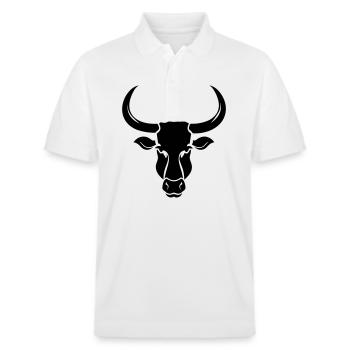Stier - Stanley/Stella Unisex Bio-Poloshirt PREPSTER - Weiß - Vorne - Roxy (174cm) & Andy (188cm)