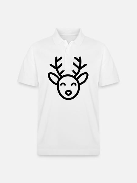 Rentier - Stanley/Stella Unisex Bio-Poloshirt PREPSTER - Weiß