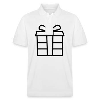 Kleine Geschenkbox - Stanley/Stella Unisex Bio-Poloshirt PREPSTER - Weiß - Vorne - Roxy (174cm) & Andy (188cm)