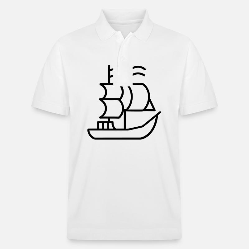 Piratenschiff - Stanley/Stella Unisex Bio-Poloshirt PREPSTER - Weiß