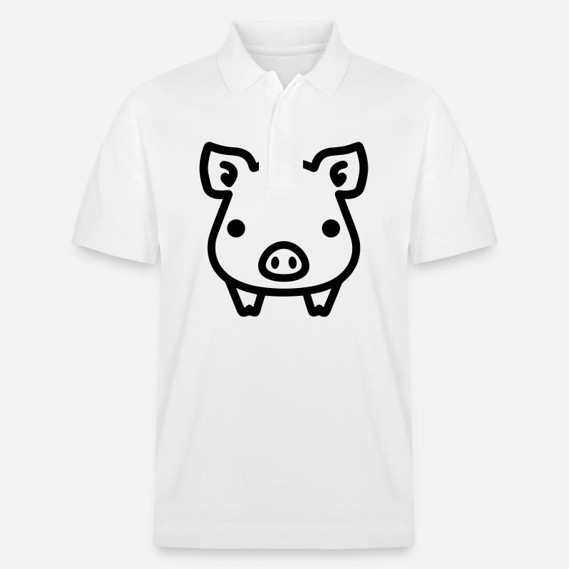 Schwein - Stanley/Stella Unisex Bio-Poloshirt PREPSTER - Weiß
