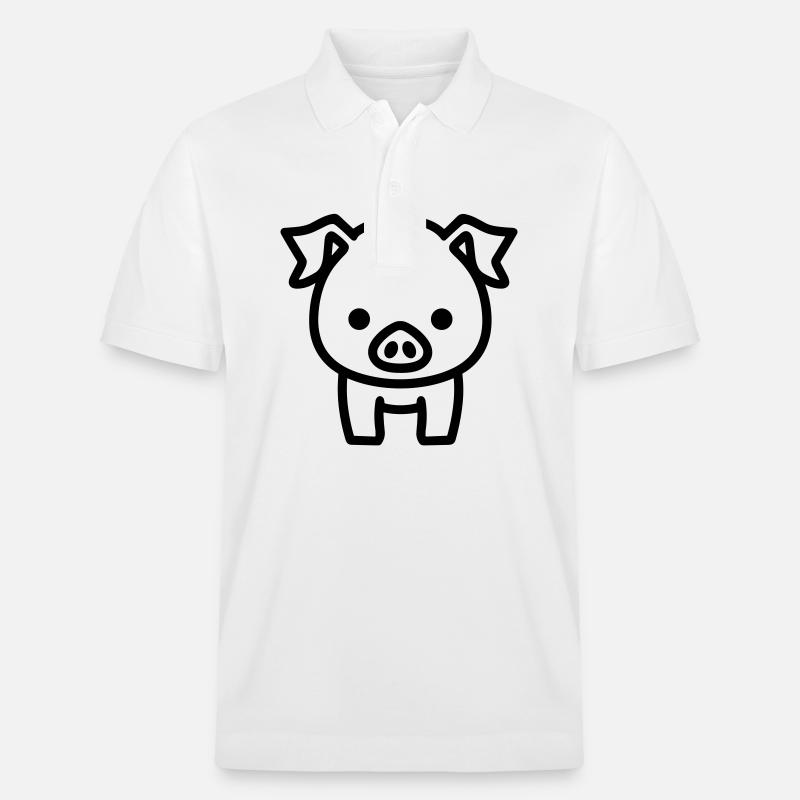 Schwein - Stanley/Stella Unisex Bio-Poloshirt PREPSTER - Weiß