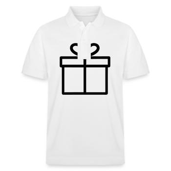 Kleine Geschenkbox - Stanley/Stella Unisex Bio-Poloshirt PREPSTER - Weiß - Vorne - Roxy (174cm) & Andy (188cm)