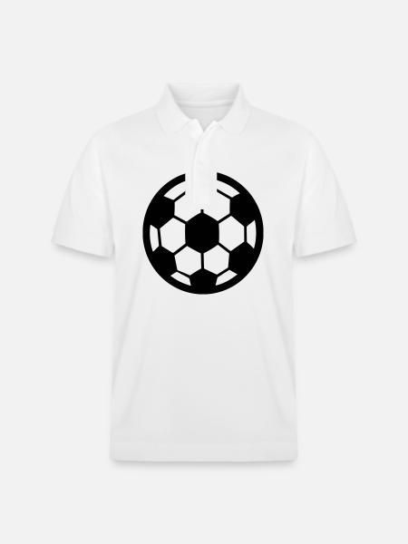 Soccer Ball - Stanley/Stella Unisex Organic Polo Shirt PREPSTER - white