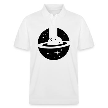 Planet - Stanley/Stella Unisex Bio-Poloshirt PREPSTER - Weiß - Vorne - Roxy (174cm) & Andy (188cm)