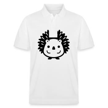Igel - Stanley/Stella Unisex Bio-Poloshirt PREPSTER - Weiß - Vorne - Roxy (174cm) & Andy (188cm)