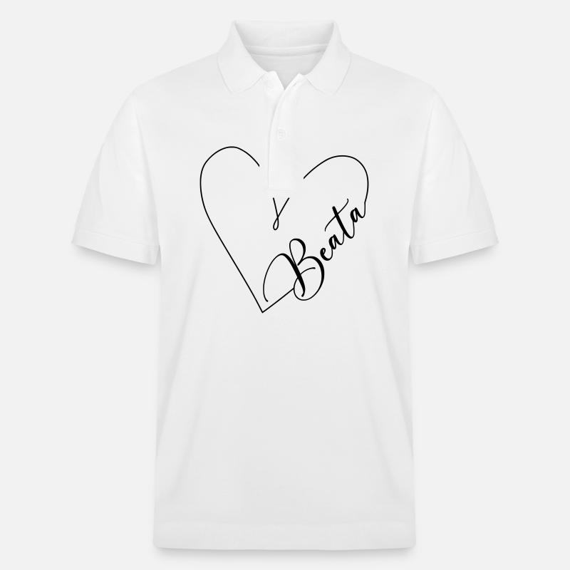 Beata Nom Ligne de Coeur - Polo PREPSTER bio Stanley/Stella Unisexe - blanc