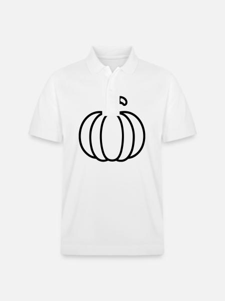 pumpkin - Stanley/Stella Unisex Organic Polo Shirt PREPSTER - white