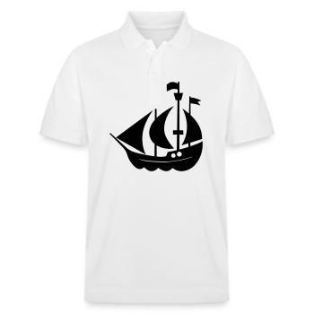 Bateau pirate - Polo PREPSTER bio Stanley/Stella Unisexe - blanc - Devant - Roxy (174cm) & Andy (188cm)