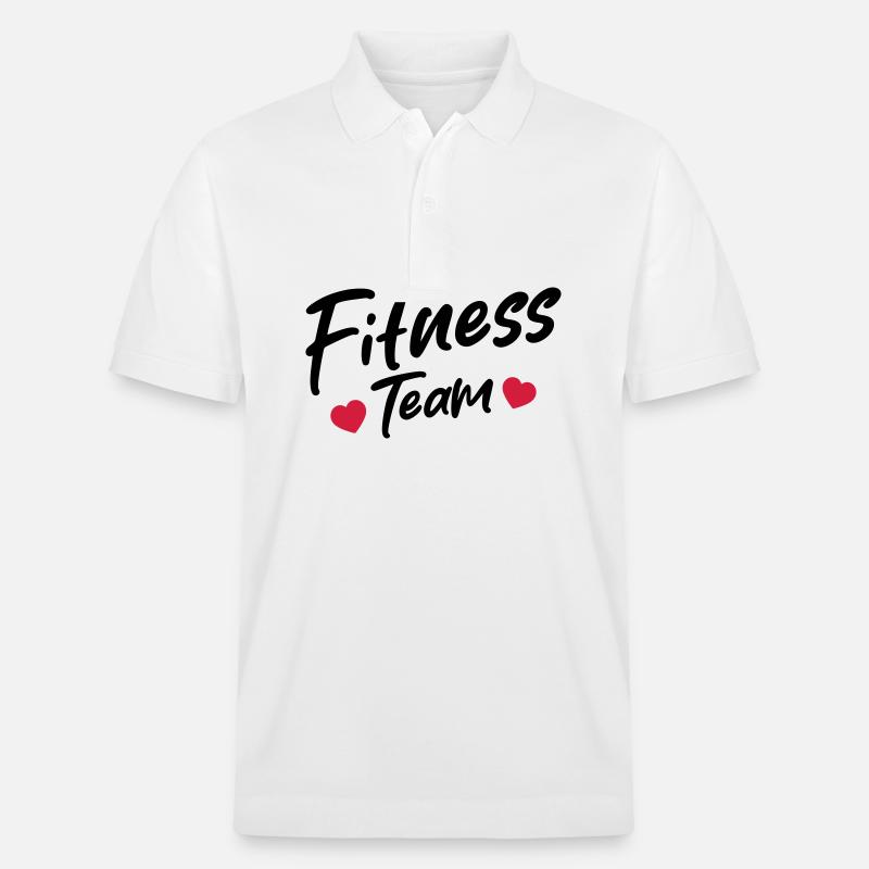 Fitness Team - Stanley/Stella Unisex Bio-Poloshirt PREPSTER - Weiß