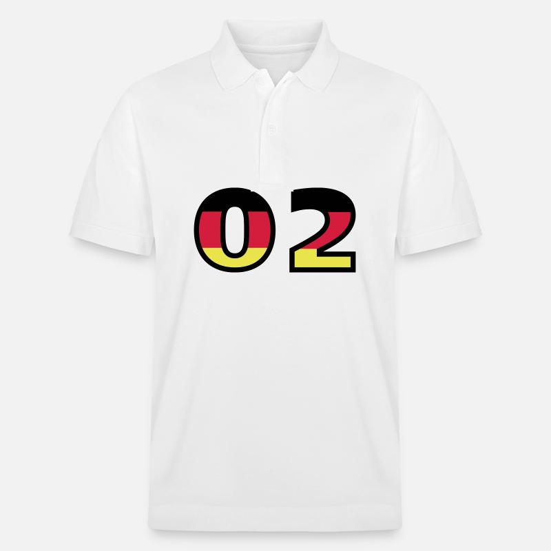 2 Numéro Allemagne Jersey - Polo PREPSTER bio Stanley/Stella Unisexe - blanc