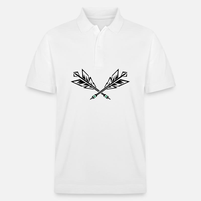 Dartpfeile Darts Symbol - Stanley/Stella Unisex Bio-Poloshirt PREPSTER - Weiß