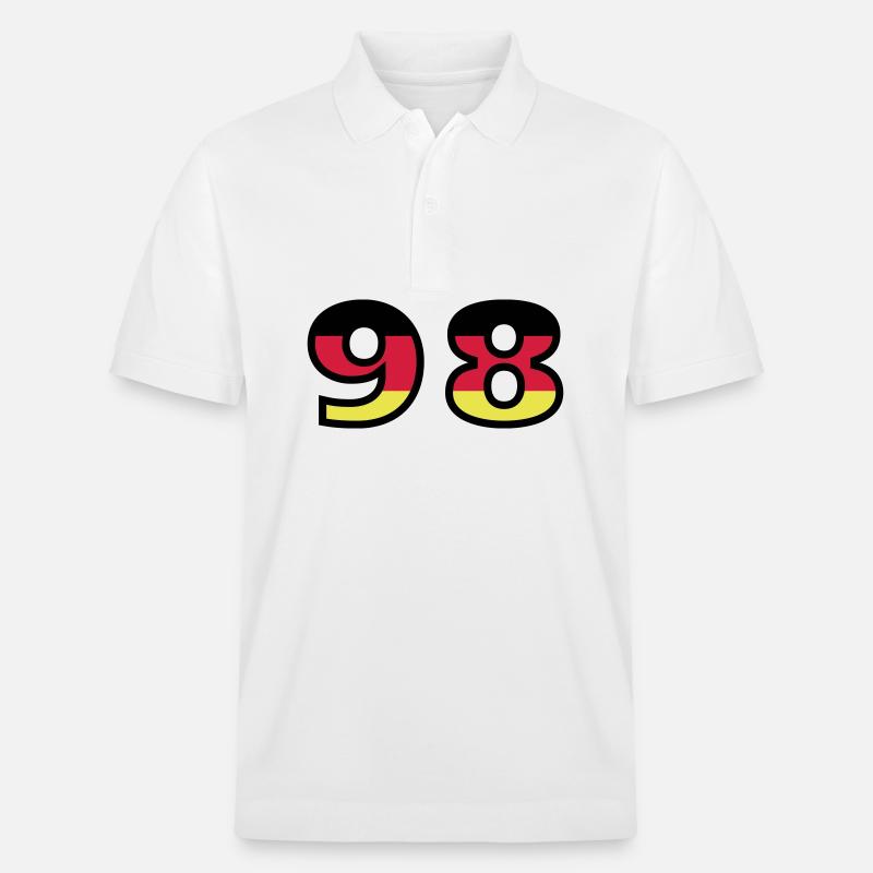98 Numéro Allemagne Jersey - Polo PREPSTER bio Stanley/Stella Unisexe - blanc