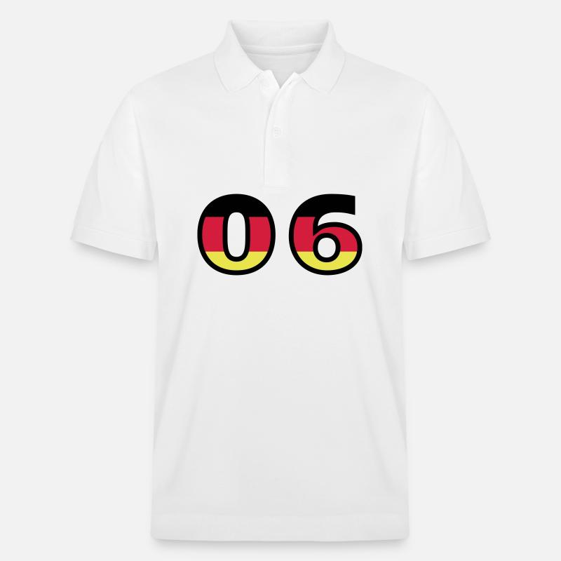 6 Numéro Allemagne Jersey - Polo PREPSTER bio Stanley/Stella Unisexe - blanc