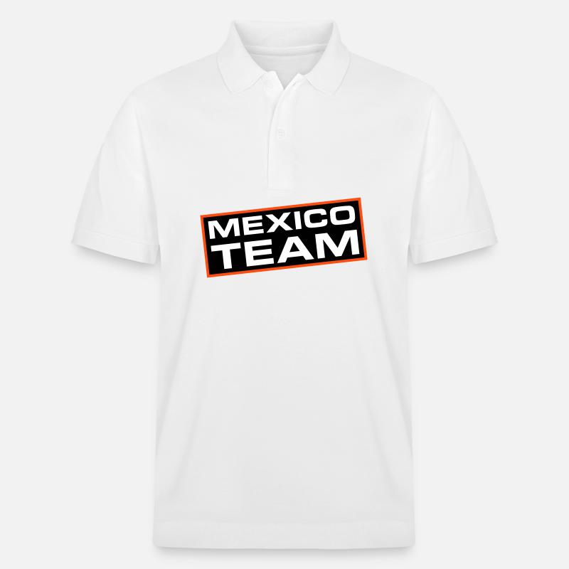 Mexiko Team - Stanley/Stella Unisex Bio-Poloshirt PREPSTER - Weiß