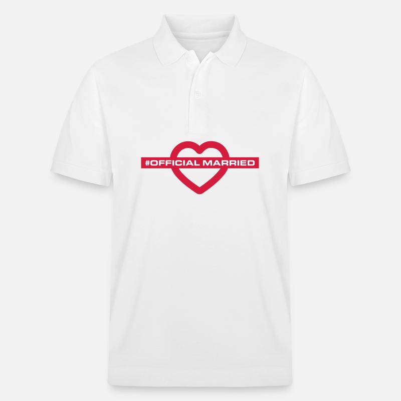Married Hochzeit Herz - Stanley/Stella Unisex Bio-Poloshirt PREPSTER - Weiß