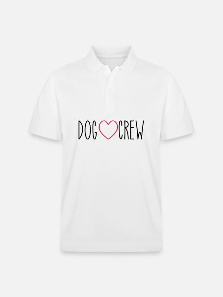 Dog Crew Heart - Stanley/Stella Unisex Organic Polo Shirt PREPSTER - white