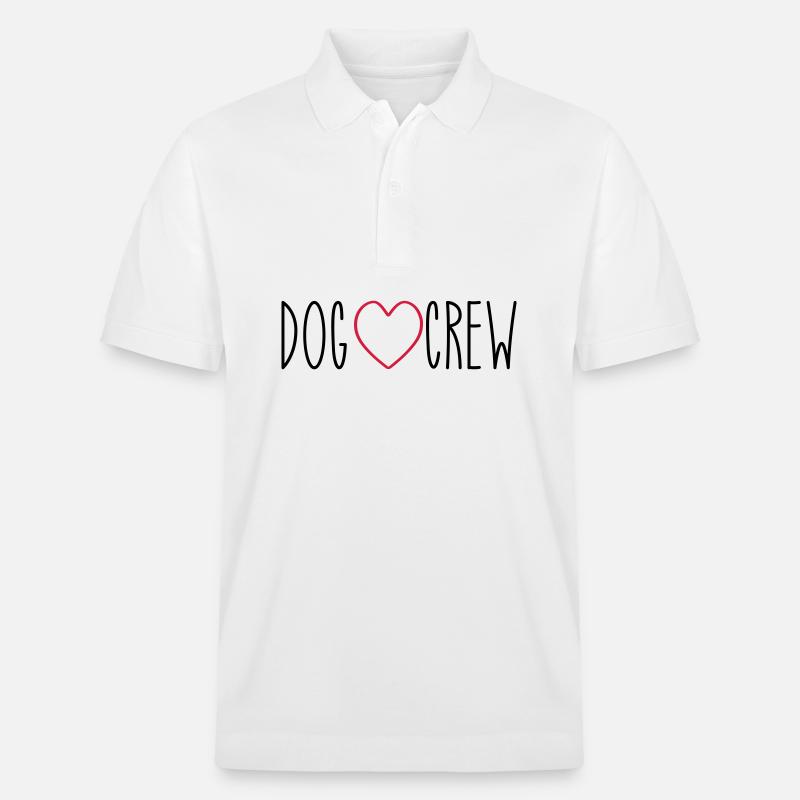 Dog Crew Herz - Stanley/Stella Unisex Bio-Poloshirt PREPSTER - Weiß