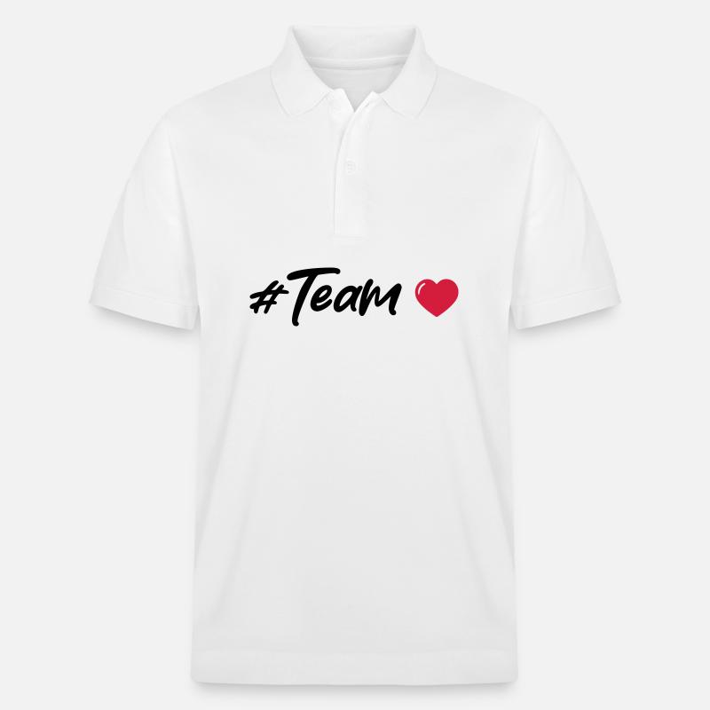 Team Herz - Stanley/Stella Unisex Bio-Poloshirt PREPSTER - Weiß