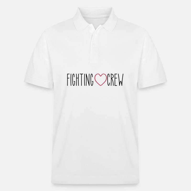 Fighting Crew Herz - Stanley/Stella Unisex Bio-Poloshirt PREPSTER - Weiß