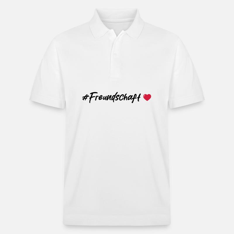Freundschaft Herz - Stanley/Stella Unisex Bio-Poloshirt PREPSTER - Weiß