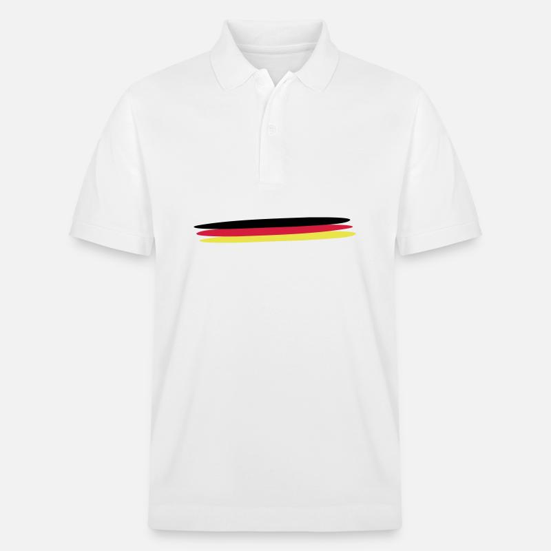 Germany Flag - Stanley/Stella Unisex Organic Polo Shirt PREPSTER - white