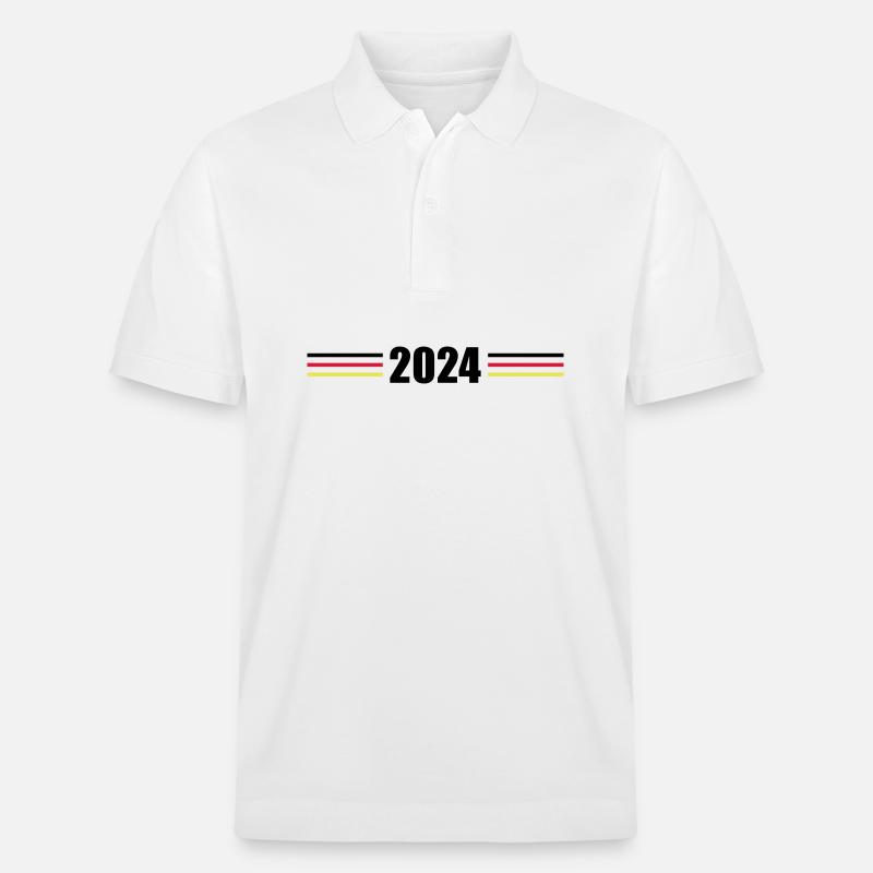 Drapeau de l’Allemagne 2024 - Polo PREPSTER bio Stanley/Stella Unisexe - blanc