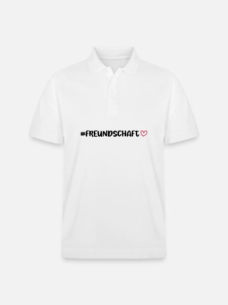 Friendship heart - Stanley/Stella Unisex Organic Polo Shirt PREPSTER - white