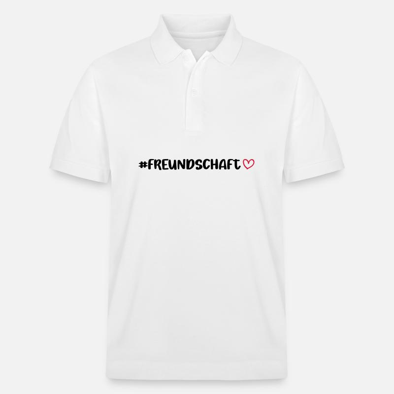 Freundschaft Herz - Stanley/Stella Unisex Bio-Poloshirt PREPSTER - Weiß