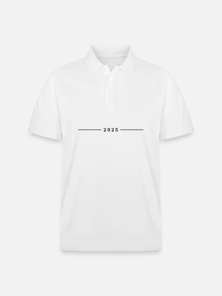 2025 year - Stanley/Stella Unisex Organic Polo Shirt PREPSTER - white
