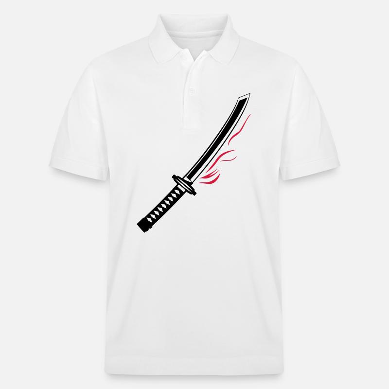 Icône d’épée de samouraï - Polo PREPSTER bio Stanley/Stella Unisexe - blanc