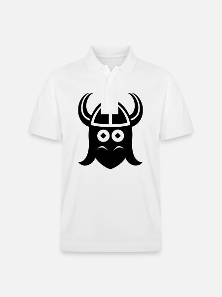 Wikingerhelm Krieger - Stanley/Stella Unisex Bio-Poloshirt PREPSTER - Weiß