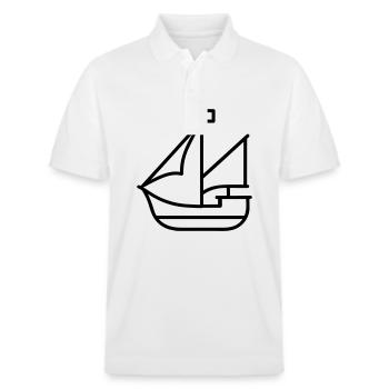 Bateau pirate - Polo PREPSTER bio Stanley/Stella Unisexe - blanc - Devant - Roxy (174cm) & Andy (188cm)