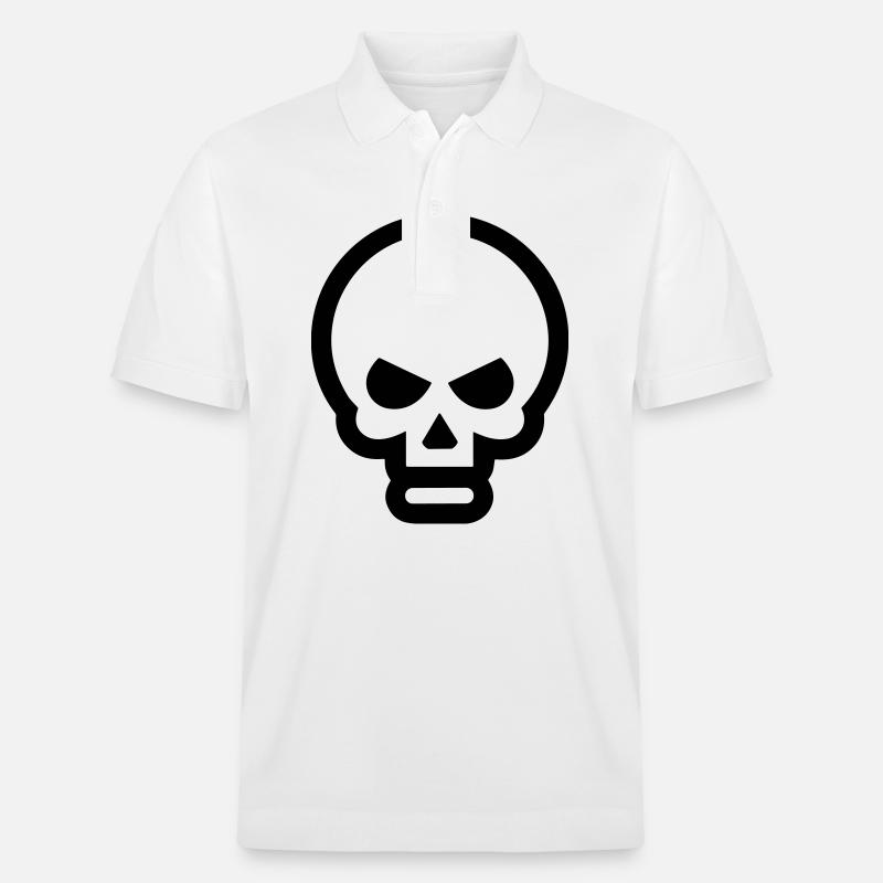 Tête de mort - Polo PREPSTER bio Stanley/Stella Unisexe - blanc