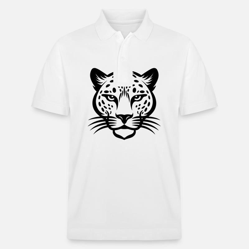 Gepard Kopf - Stanley/Stella Unisex Bio-Poloshirt PREPSTER - Weiß